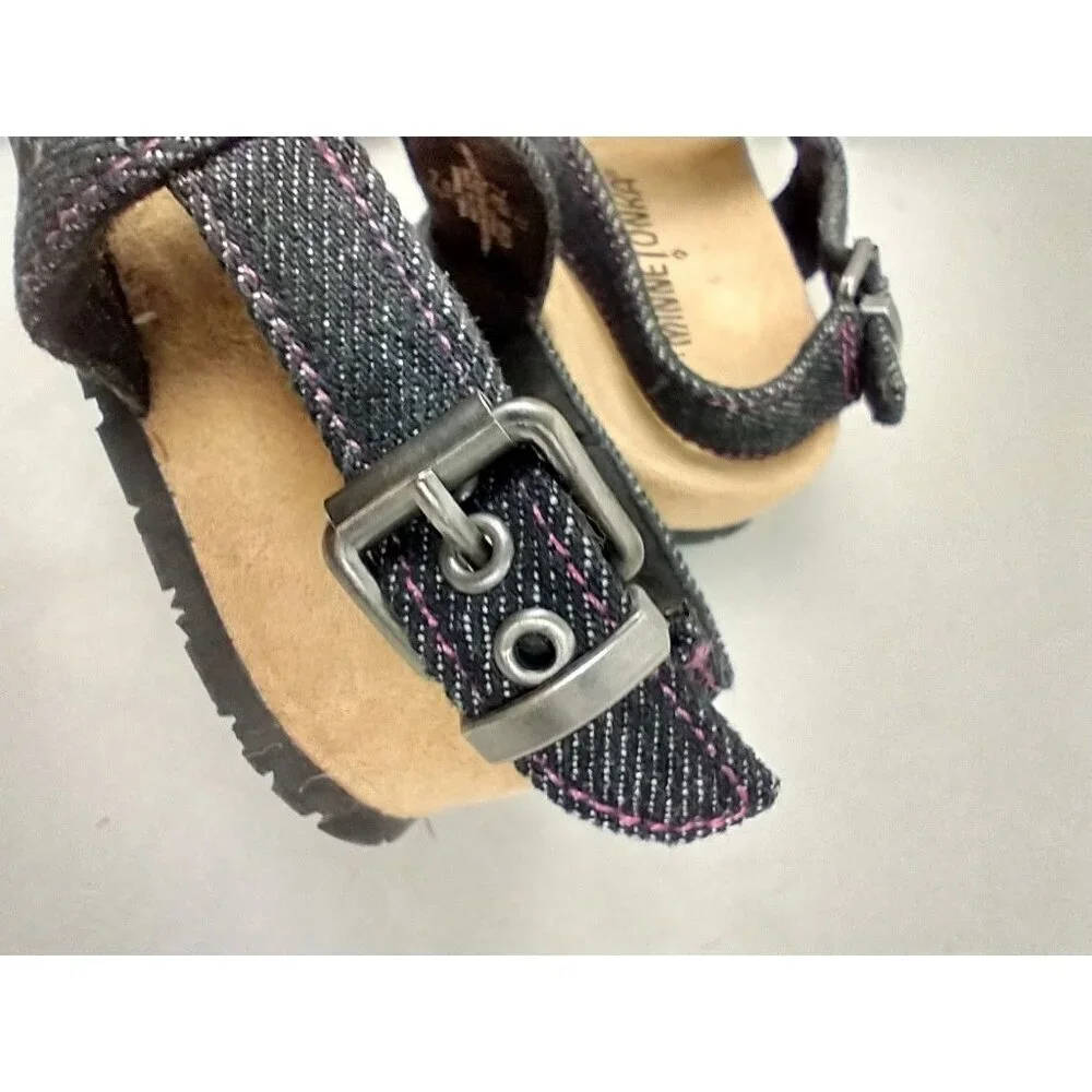 Minnetonka Harmony Black Sandals‎ Toddler Girl's 11 youth